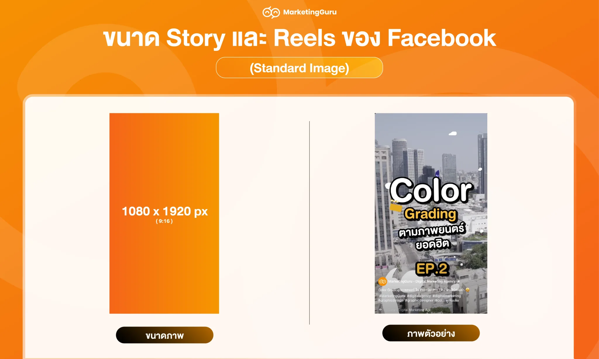 ขนาด Story และ Reels ของ Facebook