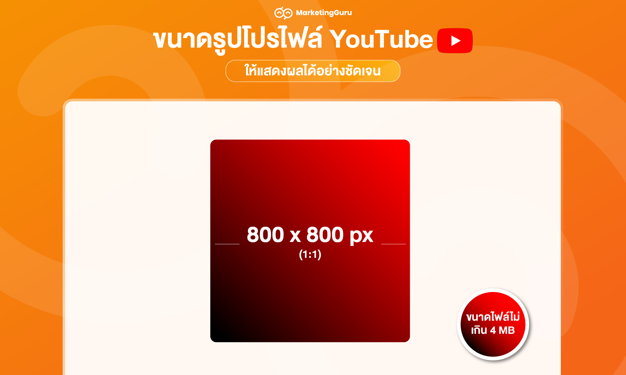 ขนาดวิดีโอ youtube