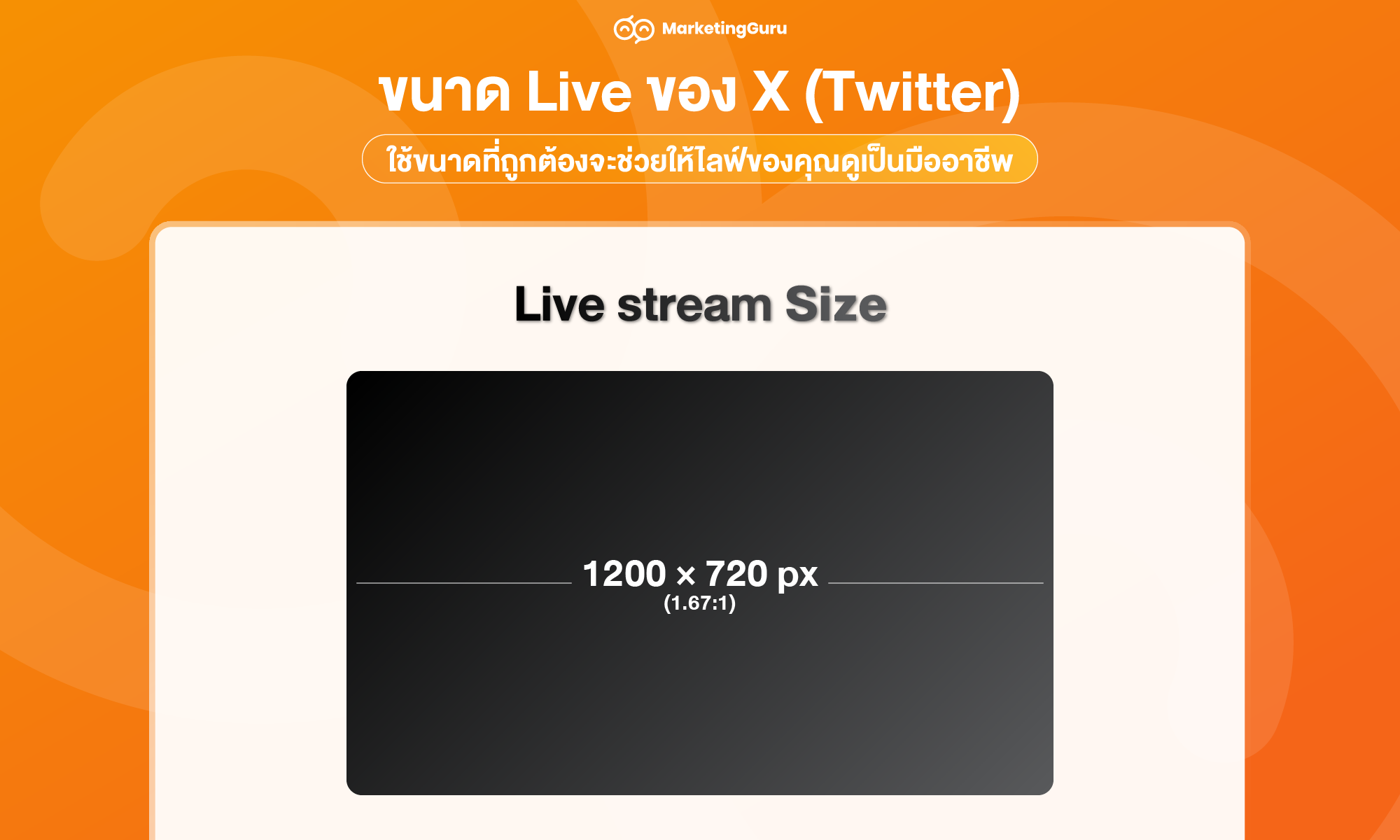 6. ขนาด Live ของ X (Twitter)